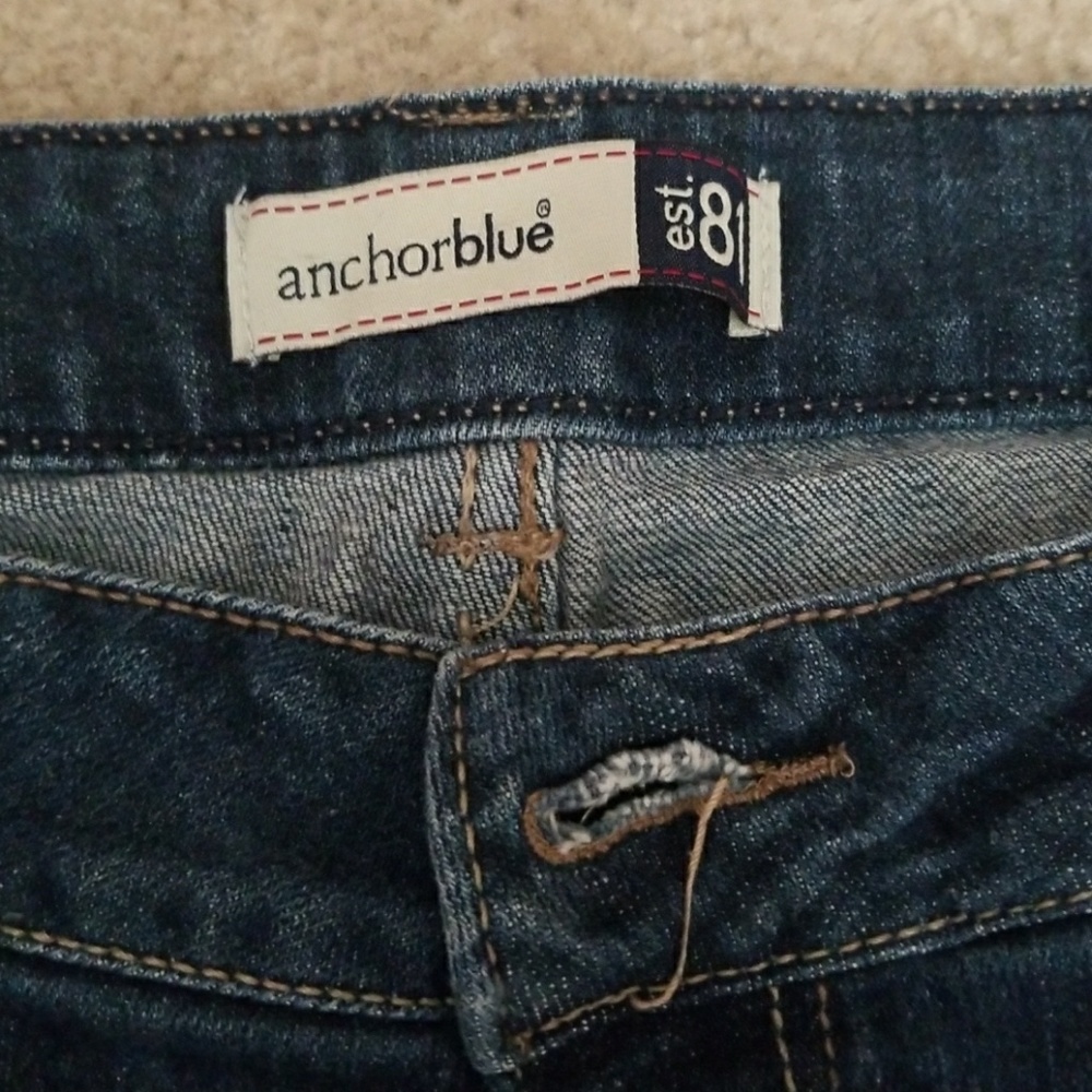Dark distressed jeans